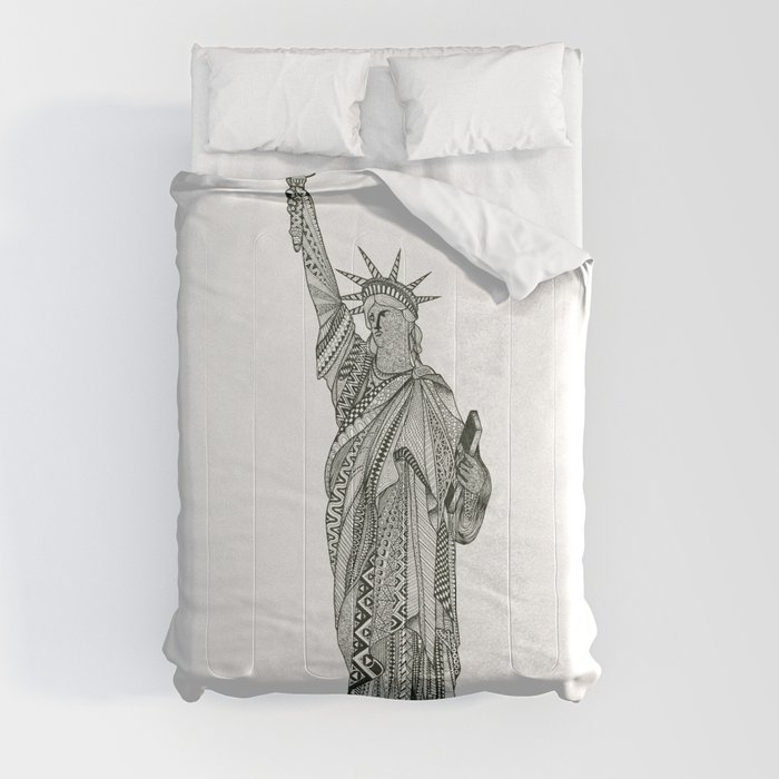 Statue of Liberty Zentangle Comforter