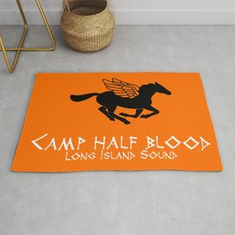 Camp halfblood Rug | Graphicdesign, Typography, Rickriordan, Black And White, Percyjackson, Camphalfblood, Digital 