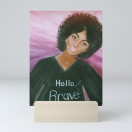 Hello Brave with Background Mini Art Print