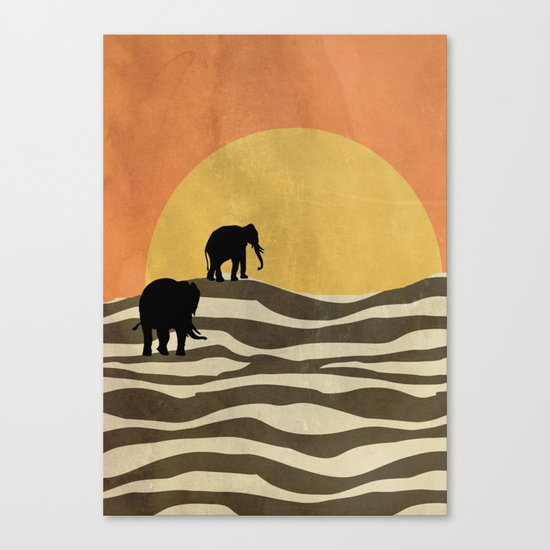 African Sunset Canvas Print