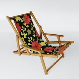 Summertime on black Sling Chair