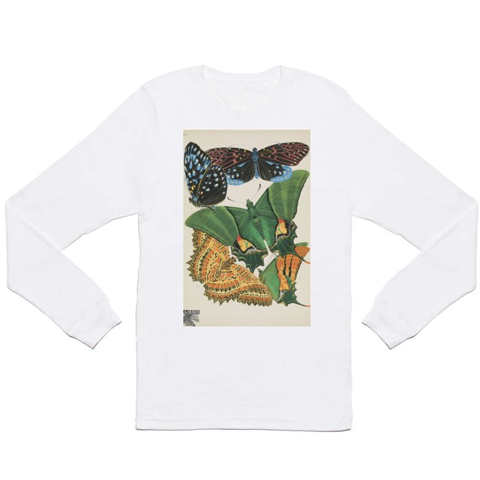 Butterfly and Moth Print by E.A. Seguy, 1920s #15 Long Sleeve T Shirt