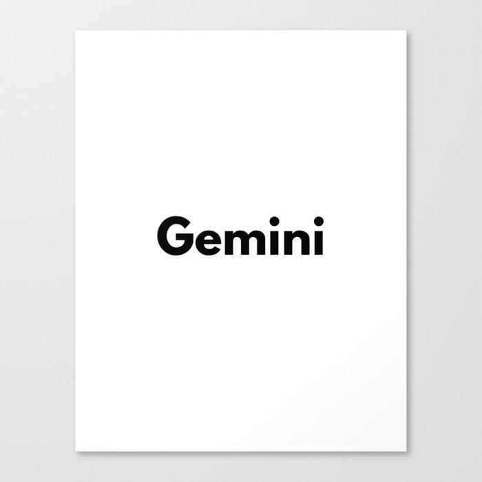 Gemini, Gemini Sign Canvas Print