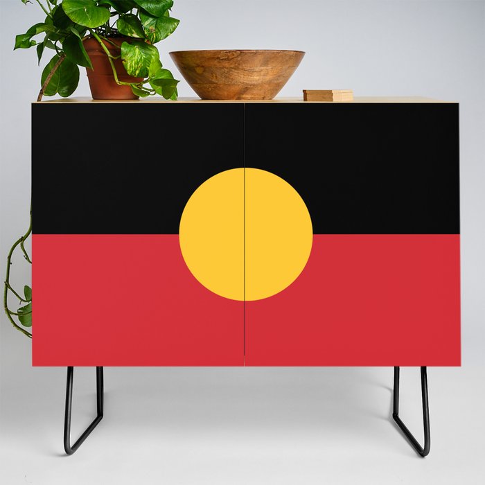 Australian Aboriginal Flag Credenza
