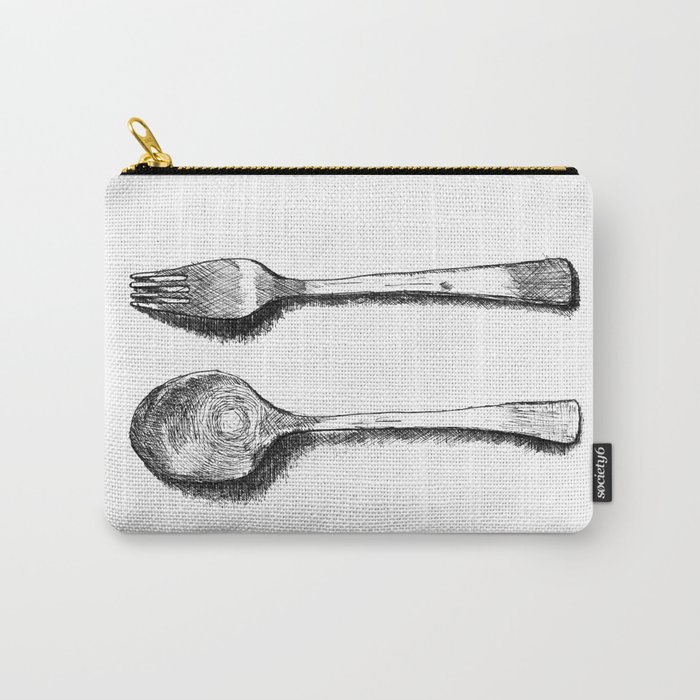 spoon and fork Carry-All Pouch