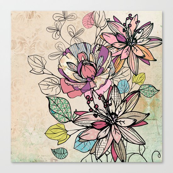 Paper Flowers #6 Canvas Print