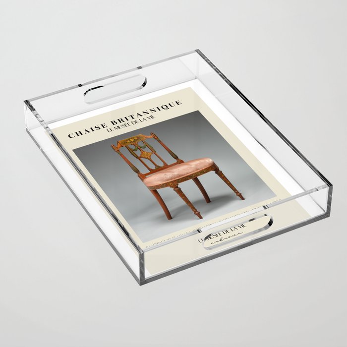  Vintage designer chair | Inspirational quote 22 Acrylic Tray