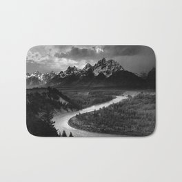 Ansel Adams - The Tetons and Snake River Bath Mat | Park, National, Black And White, Ansel, Adams, Photo, Film 