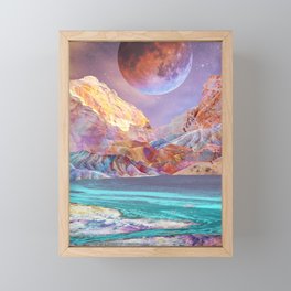 Mosaic mountains Framed Mini Art Print