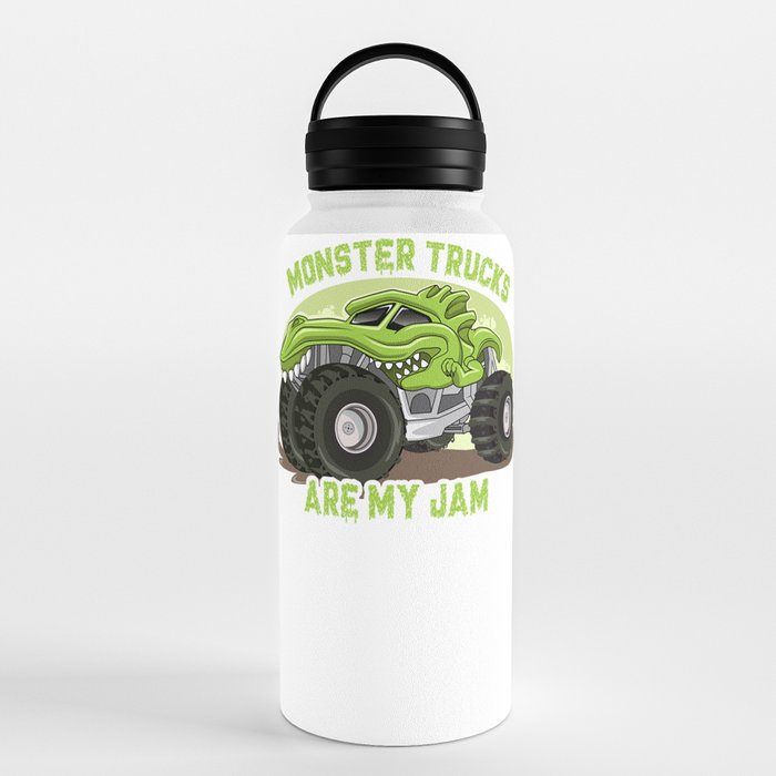 Monster Trucks Are My Jam Monster Truck Lover Water Bottle by