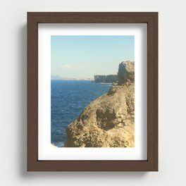 Retro Oceanscape Recessed Framed Print