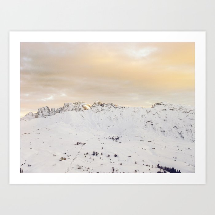 Sunset Glow on the Snow | Nature and Landscape Photography Art Print