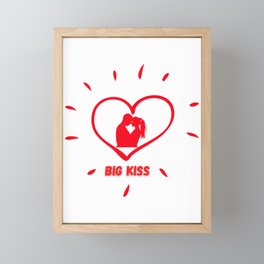 Hug me and give a big kiss Framed Mini Art Print