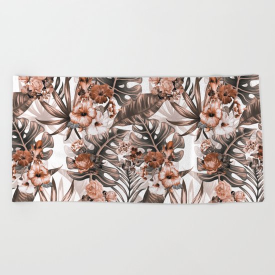 Tropical Pattern Beach Towel