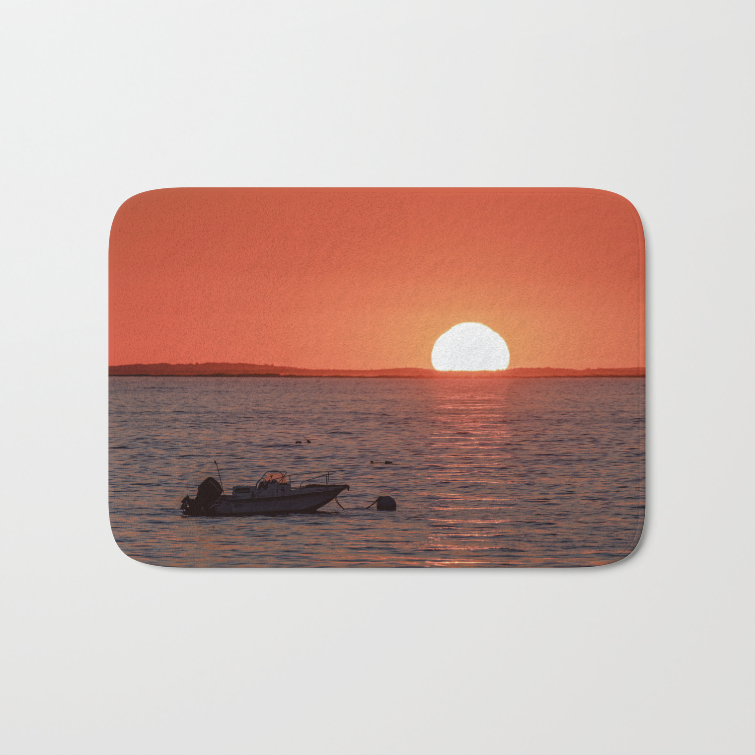 Plum Cove Beach Sunset 7 11 18 Bath Mat