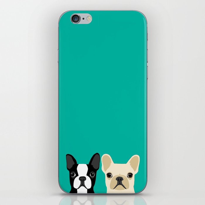 Boston Terrier & French Bulldog 2 iPhone Skin