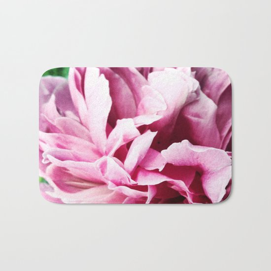 Big pink peony Bath Mat