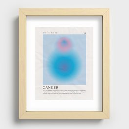Cancer Astrology Zodiac Aura Gradient Art Recessed Framed Print