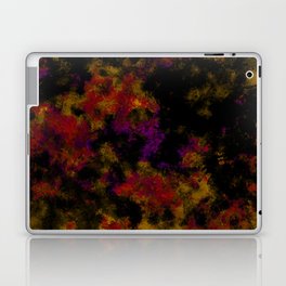 Abstract dark yellow red painting Laptop Skin