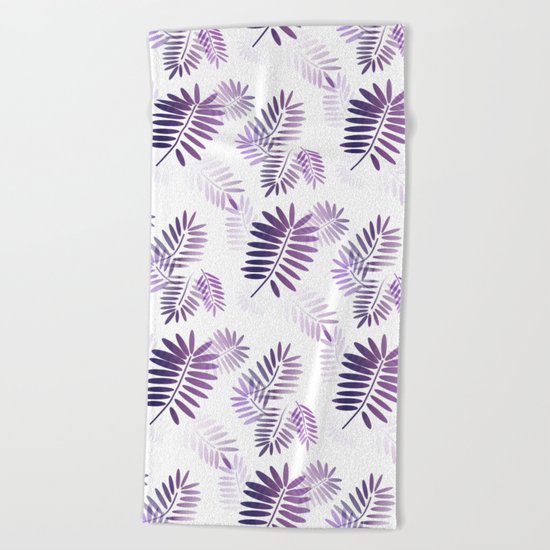 Purple Tropics Beach Towel