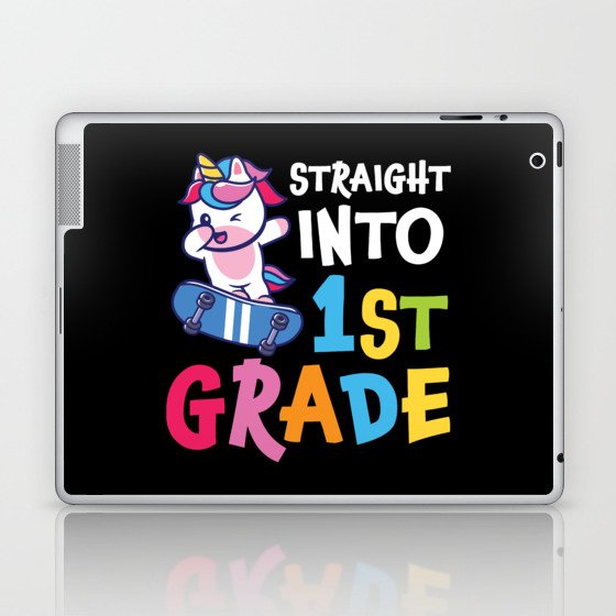 Straight Into 1st Grade Dabbing Unicorn Laptop & iPad Skin