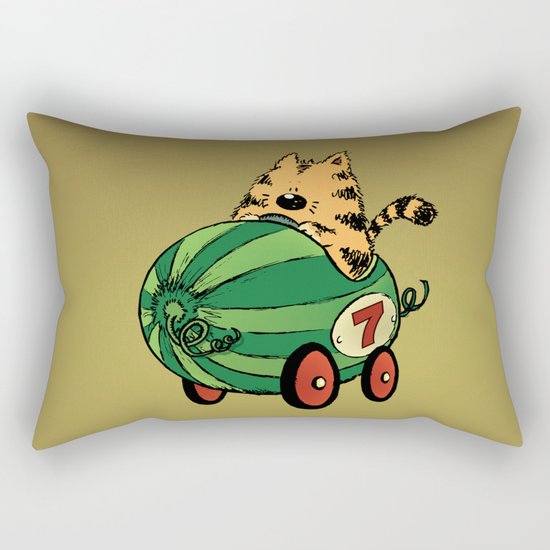 Albert and his watermelon ride Rectangular Pillow