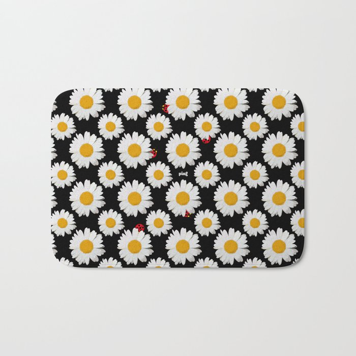 Ladybug S Daisy Bath Mat By Mypiaf Society6 Ladybug S Daisy Bath Mat By Mypiaf
