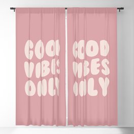 Good Vibes Only Quote Blackout Curtain