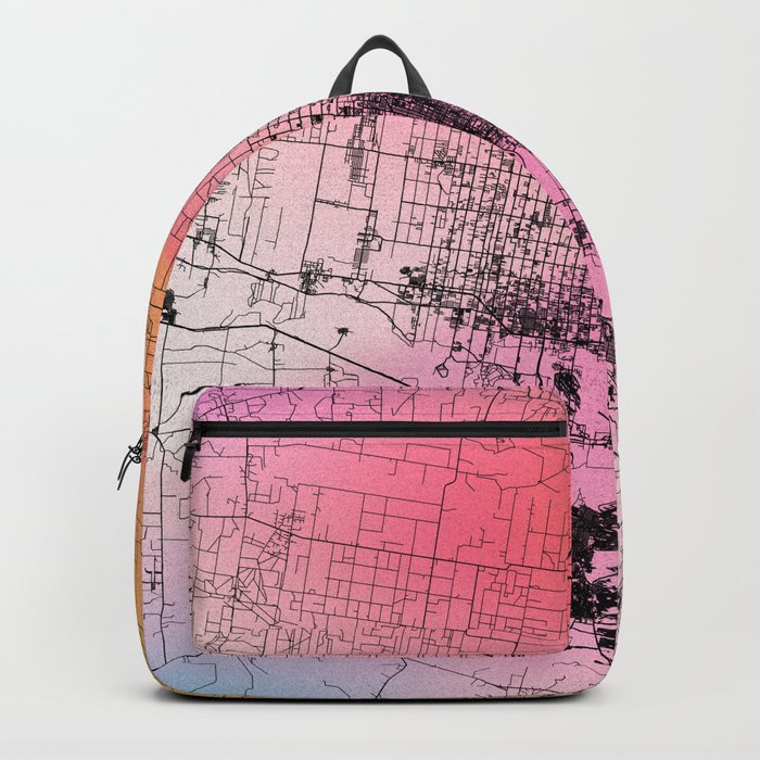 McAllen, USA. Colorful City Map  Backpack