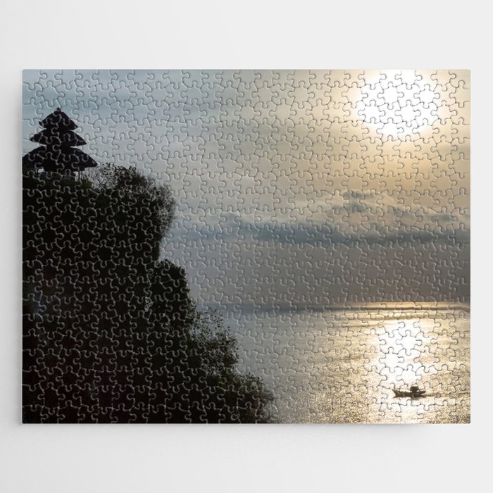 Uluwatu Temple Shiluette At Sunset Jigsaw Puzzle