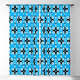 Funky Geo Modern / Blue Geometric Modern Pattern Blackout Curtain