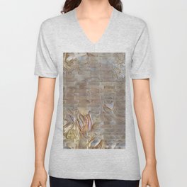 Wall Silver Gold Silk Collection V Neck T Shirt