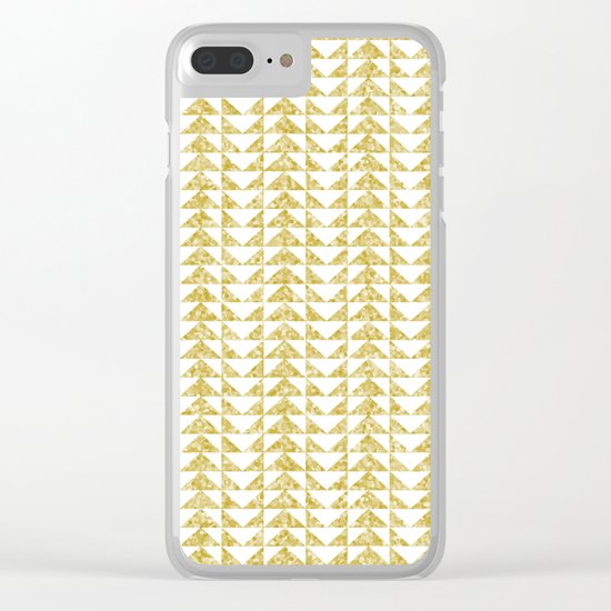 Gold geometric pattern Clear iPhone Case