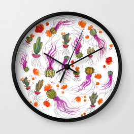 Cactus Bloom Wall Clock