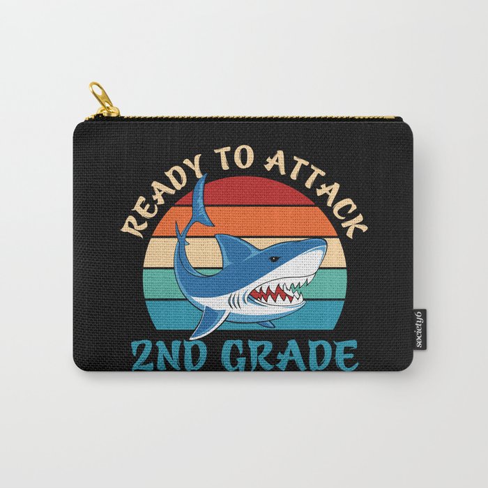 Ready to attack 2st grade shark for 2st graders Carry-All Pouch