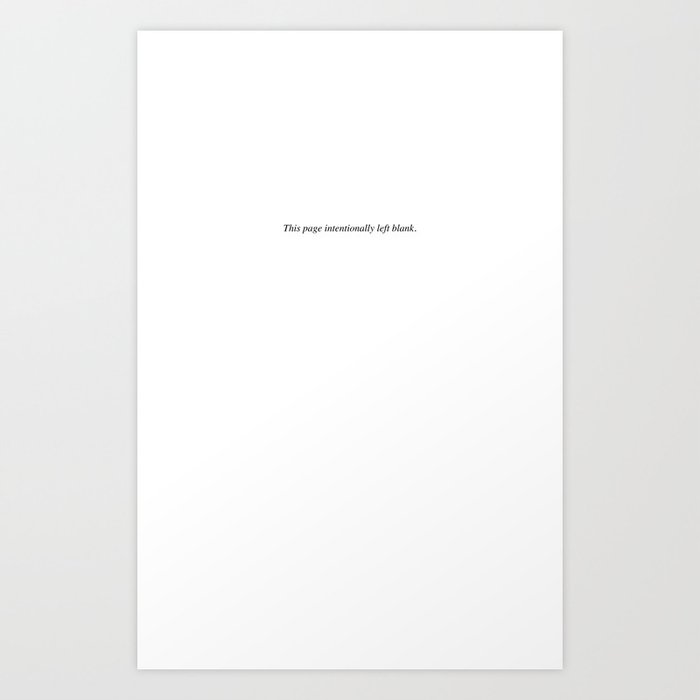This page intentionally left blank. Art Print