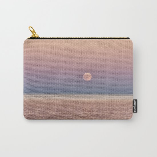 Full Moon rising over the ocean Carry-All Pouch