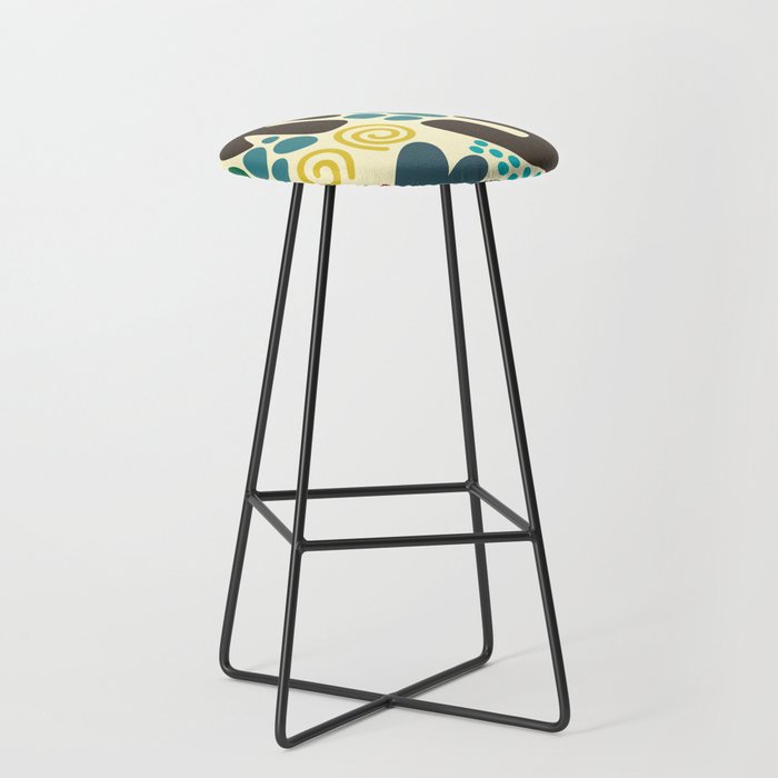 Abstract vintage colors pattern collection 14 Bar Stool