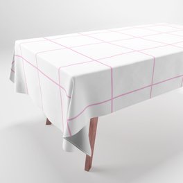 Graph Paper (Pink & White Pattern) Tablecloth