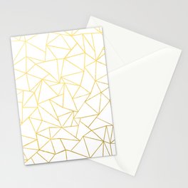 Ab Outline White Gold Stationery Card