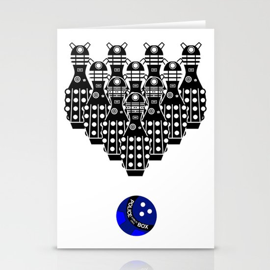 Time for Bowling. Doctor Who. Stationery Cards