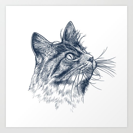 Cat Portrait Art Print