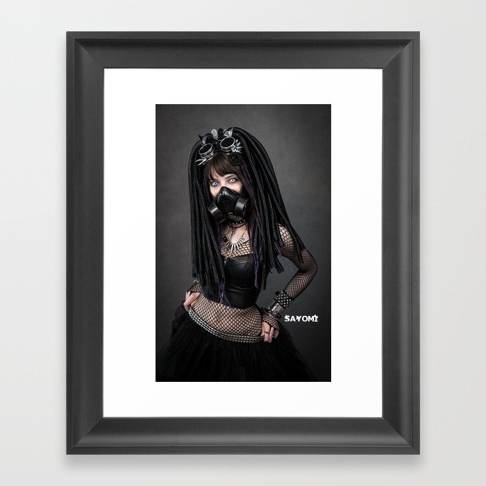 Dark Cybergoth girl Sayomi #1 Framed Art Print