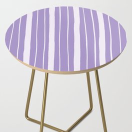 Abstract Triple Lines - Veri Peri & White Side Table