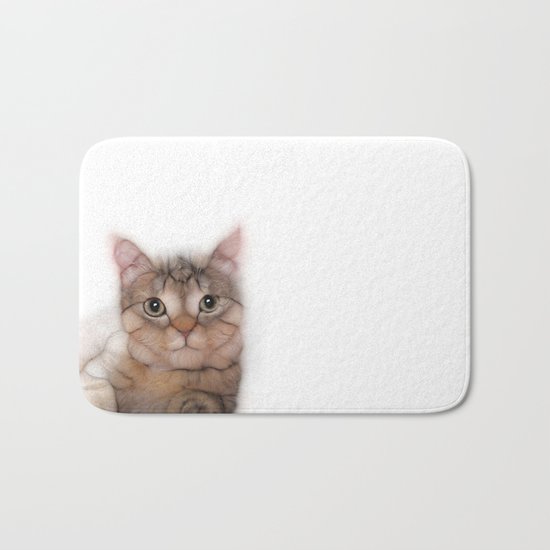 kitten cat posing for portret Bath Mat