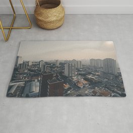 Brazil Photography - Tall Buildings In Rio De Janeiro Area & Throw Rug