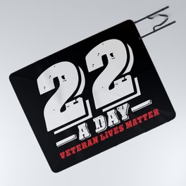22 A Day Veteran Lives Matter Picnic Blanket