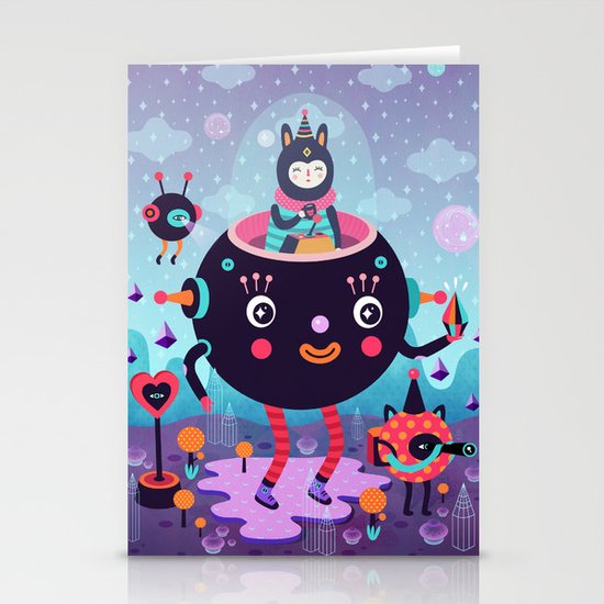 Amigos cósmicos Stationery Cards