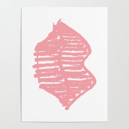 Coral Lips Pattern and Print Poster