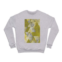 Abstract Yellow and Grey Geometry Crewneck Sweatshirt